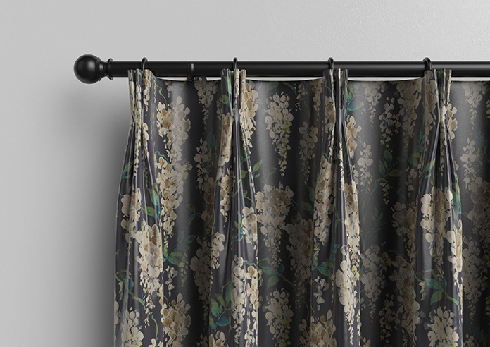 Wisteria Silk, Black - Made to Measure Curtains - Image 11